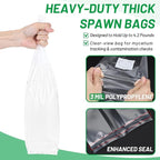 GREANER 4"x3"x20" Mushroom Grow Bags, 100 Packs 3 Mil Thick Durable Spawn Bag, 0.2 Micron Porosity Resistant High Pressure Mushroom Growing Supplies