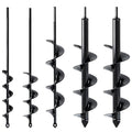VASGOR Set of 5 Auger Drill Bit for Planting (1.6x16", 2x16", 2.6x16", 3x16", 3.5x16") - Easy Planter Garden Auger - Bulb & Bedding Plant Augers - Post Hole Digger for 3/8” Hex Drive Drill