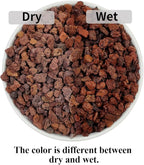 YISZM Red Horticultural Lava Rocks for Plants, 2lb Succulents Cactus Bonsai Soil Volcanic Rocks for Aquarium Outdoor Decorative Stones for Craft Projects, Vase Fillers