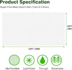 Garden Netting 10x33Ft, Ultra Fine Plant Cover, Insect Netting Barrier Mesh for Plants Vegetables Fruits Flower, Row Covers Raised Bed Protection Net, Birds Animals Screen