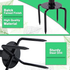 2 in 1 Hand Drill Auger Post Hole Digger – 44.5 inch Manual Garden Spiral Drill Planter for Bulb, Flower, Seedlings, Bedding Plants, Fence Post Auger for Trees, Mailbox, Deep Cultivating.