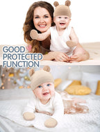 Geyoga 12 Pieces Newborn Hat Mittens Gloves Set Baby Boys Girls Cotton Baby Beanie for 0-12 Months