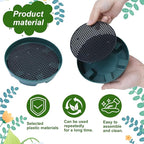 Wenfan 8 Set Invisble Hanging Basket Insert 6.5”Hang Basket Drip Pan 3-in-1 Plant Saucers Trays Plastic Water Catcher Tray Self Watering Planter Insert Plant Auto Watering Devices for Hanging Basket