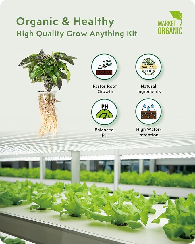 URUQ 140Pcs Hydroponic Pods Supplies: Compatible with AeroGarden Grow Anything Herb Kits - Includes Grow Sponges Grow Baskets Grow Domes Labels - Hydroponics Supplies for Most Brand (Pack of 2)