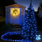 Extra-Long Solar String Lights for Outside, 4 Pack 400LED Solar Fairy Lights Outdoor Waterproof, Copper Wire with 8 Modes Solar Twinkle Lights for Tree Garden Party Patio Xmas Wedding Decor (Blue)