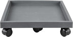 16.5 Inch Square Rolling Plant Caddy Saucer with Wheels, Heavy Duty Wheeled Planter Stand for Potted Plant, Coaster Roller Base Tray with Casters, Flower Pot Dolly Holder for Indoor Outdoor