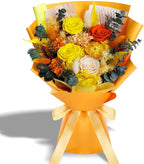 Bonsion Fall Flowers Gifts for Mom, Flower for Delivery, Preserved Roses Bouquets, Birthday Gifts for Women, Mothers Day Flowers for Wife (Orange)