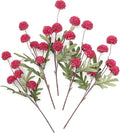 Floroom 5pcs Dark Pink Faux Silk Mums Artificial Flowers, Bulk Fake Small Mini Chrysanthemums with Stems for DIY Fuchsia Wedding Centerpieces Floral Arrangements Vase Fillers Home Decorations