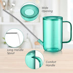 Set of 7 6.3'' Vintage Glass Plant Mister Modern 1.2l Long Spout Watering Can Squeeze Bottle Soil Moisture Meter 3 Pcs Hand Planting Tools for Indoor Outdoor Gardening Potted Flower, Green