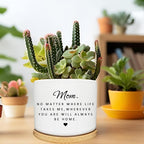 Mom Gifts from Daughter Son, Succulent Cactus Cute Planter Plant Pots Gifts for Mom, for Mom Mama Mother, Mom Birthday Gifts, Best Mom Ever Gifts, Gardening Gifts for Mom