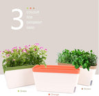 OurWarm 3 Pack Self Watering Herb Planter Set for Windowsill, 10.5In Indoor Herb Garden Planters with Water Level Indicator, Dual Layer Easy Care Pot for Basil, Flowers, Vegetables & Succulent