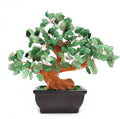 Colorsheng Feng Shui Quartz Crystal Money Tree Bonsai Style Decoration for Luck and Wealth (Green)