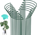 Joyhalo 12 Pack Plant Support Stakes, 24 Inch Plant Stakes for Outdoor Plants, Peony Cage with 15 Pcs Green Lables, Peony Cages and Supports, Peonies Support Cages Flower Stakes for Plants