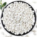 YISZM 10LB Succulent and Cactus Gravel Pebbles, 3/8 Inch Natural Decorative Polished Stones, River Rocks for Plants, Vases, Aquariums, Terrarium and Outdoor Gardening, White