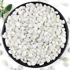 YISZM 10LB Succulent and Cactus Gravel Pebbles, 3/8 Inch Natural Decorative Polished Stones, River Rocks for Plants, Vases, Aquariums, Terrarium and Outdoor Gardening, White