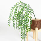 PASYOU Artificial Willow, Plastic Plants Greenery Leaves Fake Hanging Vine Faux Ivy for Home Indoor Outdoor Garden Door Wall DIY Basket Planter Filler Wedding Party Decoration UV Resistant - 8 Pack