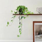 Fake Pothos Hanging Plants, 33" Potted Artificial Hanging Plant, Faux Pothos Silk Vines Hanging Plant Greenery for Home Living Room Indoor Decor