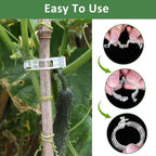 200 Pcs Plastic Trellis Plant Support Clips for Support, Grape and Tomato Vine, Vegetables Plants, Garden Clips to Grow Upright Makes Plants Healthier