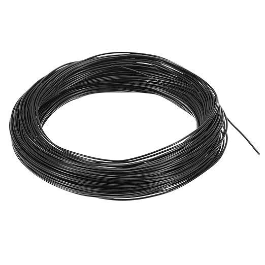 PATIKIL 1mm Bonsai Training Wire, 1 Roll Floral Wire Stems Anodized Aluminum Trees Wire 95 Feet Total for Gardening Branch Fixing, Black