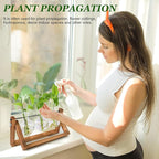 Plant Propagation Stations with Wooden Stand & 3 Glass Bulb Vases - Plant Terrarium for Indoor Plants, Home Office Desk Decor, Gardening Gifts for Women Mom, Birthday Gifts for Plants Lovers