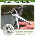 Bonsai Cutters, 8.5inch Concave Cutter Bonsai Tools Stainless Steel Bonsaii Tree Knob Cutter Gardening Concave Pruner Tree Branch Cutter Long Reach Bonsaii Tools