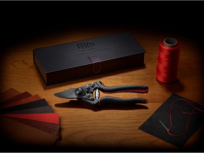 FELCO 6 Premium SE Professional Right-Handed Secateurs Special Edition Black Aluminium Handles Hardened Blade Medium Hand Size (M) 20mm Cutting Diameter