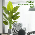 Lifelike Bird of Paradise Artificial Plant,5ft Faux Banana Leaf Tree with 12 Trunks - Perfect Indoor Silk Floor Plant for Home Decor in Living Room, Office, and Bedroom 1Pack