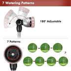 RESTMO Metal Watering Wand, Heavy Duty Garden Hose Wand with 180° Swivel Head, 16'' Hose Nozzle Sprayer with 7 Spray Patterns and Flow Control, for Water Hanging Baskets and Shrubs, Rose Gold