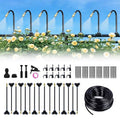 360° Adjustable Drip Irrigation System-50FT Garden Watering System with 16 Brass Nozzles,Irrigation System for Garden/Yard/Lawn,Greenhouse Accessories, 5/16" Tubing Garden Irrigation System