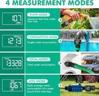RESTMO Water Flow Meter, High Measure Accuracy, Measure Gallon/Liter Consumption and Flow Rate for Outdoor Garden Hose Watering, RV Water Tank Filling, Lawn Sprinkler and Nozzle Sprayer