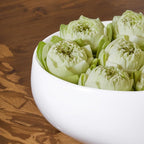 Baderke 2 Pcs Lotus Bowl Planter with Base Ceramic Hydroponic Planter Water Lily Bowl for Planting Aquatic and Indoor Plants Household Ceramic Basin Decor(White)