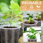 15 Pack Clear Nursery Pots with Drainage Holes, 5 Inch Seed Starting Plastic Plant Pots, Transparent Variety Pack Flexible Garden Pot for Outdoor Indoor (Clear, 5 Inch)