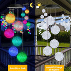 Toodour Solar Wind Chime, Color Changing Ball Wind Chimes, LED Decorative Mobile, Gifts for Mom Grandma, Waterproof Outdoor Solar Lights for Garden, Patio, Party, Yard, Window, Outdoor Decor