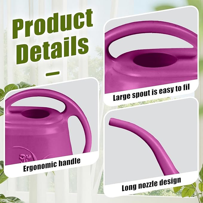 Plant Watering Can - 1/2 Gallon - Rose Red
