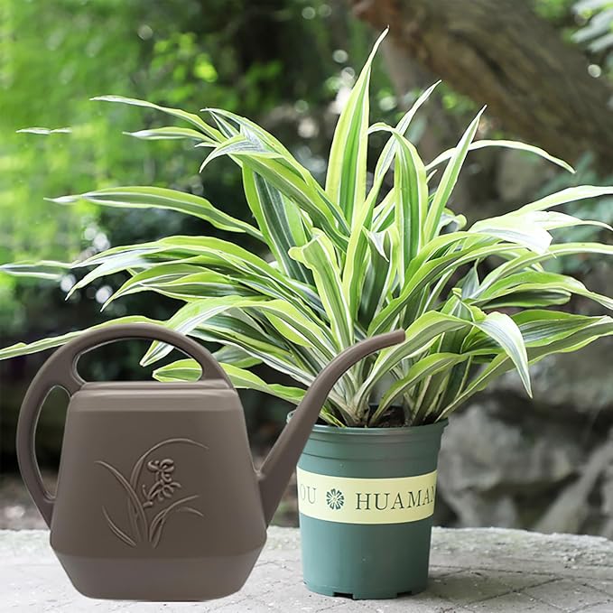 Finger Plant Watering Can - Coffee Color - 1/2 Gallon
