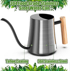 Green Moon Water Can Indoor Plant Black 35oz with Long Spout Mini Water Can Indoor Metal Watering Can Pot for Indoor House Plant Bonsai Outdoor Garden Flowers Modern Decorative