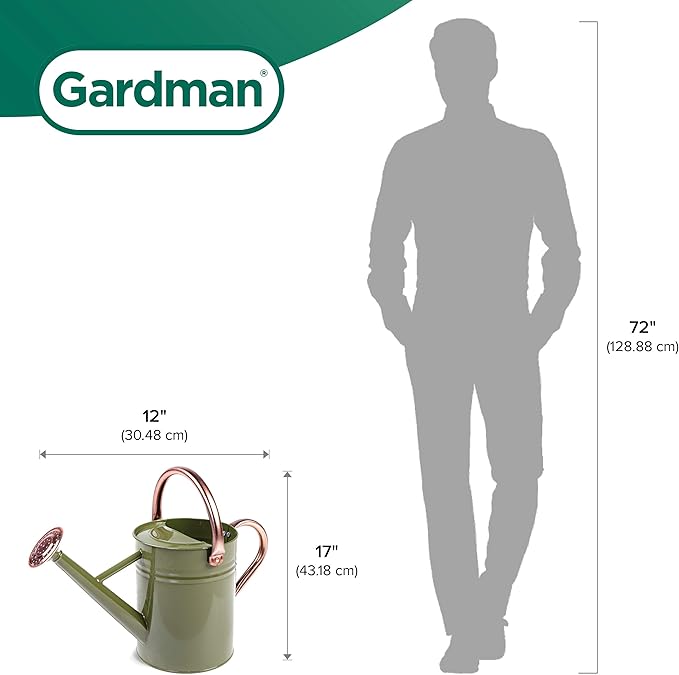 Gardman R34882 1 Gallon Watering Can, Tweed Green