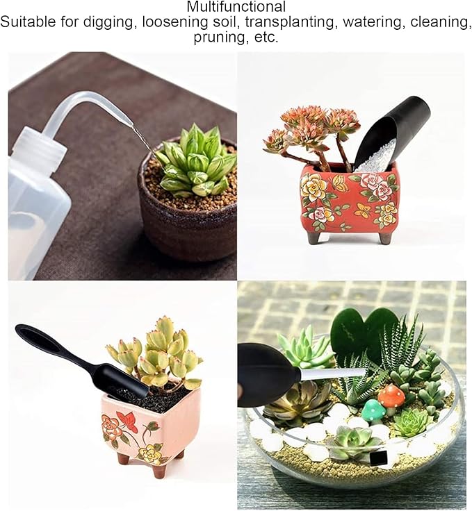 TOPINCN 18pcs Plant Tools Set Stainless Steel Gardening Tools with Lightweight Handle for Planting Transplanting Watering s Indoor Plants