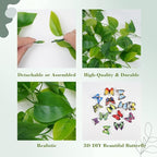 BLEUM CADE Fake Hanging Plants, 4pcs Artificial Pothos Vines Greenery for Wall Home Living Room Office Indoor Outdoor Decor (No Baskets)