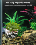 Pawfly Aquarium Plant Holder with Suction Cup, Clear Plastic Fish Tank Planting Holder, Fish Tank Plant Pot for Aquascape Decoration, Aquarium Planter Cup, 4 Pcs.