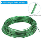 PATIKIL 2.5mm Bonsai Training Wire, 1 Roll Floral Wire Stems Anodized Aluminum Tree Wire 95 Feet Total for Gardening Branch Fixing, Green