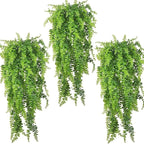PINVNBY 3 PCS Green Reptile Plants Terrarium Hanging Fake Vines with Suction Cup Artificial Leaves Bearded Dragon Tank Accessories Terrarium Decor for Leopard Gecko Lizard Snake Geckos Chameleon