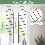 17.5 Inch Indoor Plant Trellis for Climbing Plants, Small Metal Garden Trellis for Potted Plants,Plants Accessories Hoya,Flower,Plant Support (Ladder-Metal)