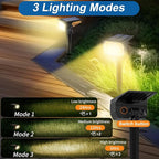 WENATY Solar Spot Lights Outdoor Waterproof IP65, 2 Pack Landscape Spotlights with 46 LEDs, 3 Modes Auto On/Off Solar Powered Flood Lights for Outside Pathway, Yard, Garden, Walkway (Warm White)