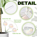 Pynqdfu 4 Pcs Plant Watering Globes,Rainbow Gradient Glass Watering Devices,Self Watering Planter Insert Plant Accessories for Indoor,Outdoor,Flowerpot,Hanging Plants,Home Garden,8.7" L×2.8" D