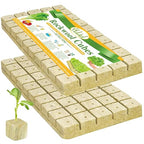 Halatool 1 Inch Rockwool Cubes for Hydroponic Growing, Rock Wool Planting Seed Starter Cubes, Clone Plugs Soilless Cultivation Seedlings Cuttings Germination Start (2 Sheets, 100 Plugs in Total)