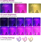 Grow Lights for Indoor Plants - 84 LED Full Spectrum Clip Plant Growing Light (4 Heads 2 Pack)
