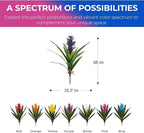 2Pcs Artificial Hawaiian Ginger Flower, 18" Fake Bromeliad Plants,Large Real Touch Faux Tropical Flowers, Lifelike Exotic House Plants for Home Office Indoor Decoration (Purple)
