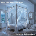 JMEXSUSS 1000 LED White Christmas String Lights Outdoor with Remote, 272 Ft Outdoor String Lights for Outside Patio Garden Bedroom Party Holiday Wedding Decor
