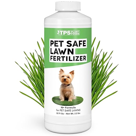 Pet Safe Lawn Fertilizer – Liquid Lawn Food for Greener Grass, Stronger Root Development & Safer Family Lawn Care, 32 oz